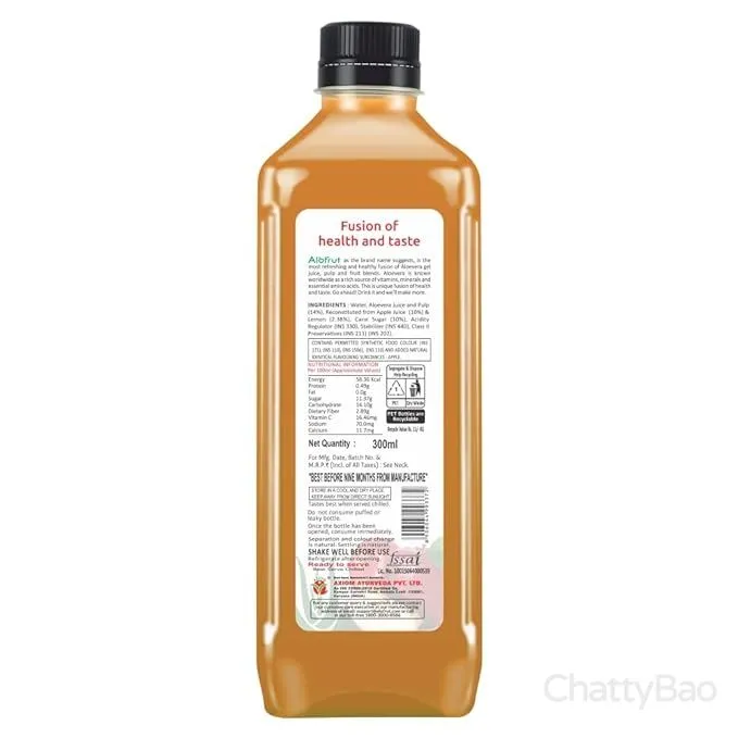 Alo Frut Apple Juice With Aloe Vera 300 ml view 4