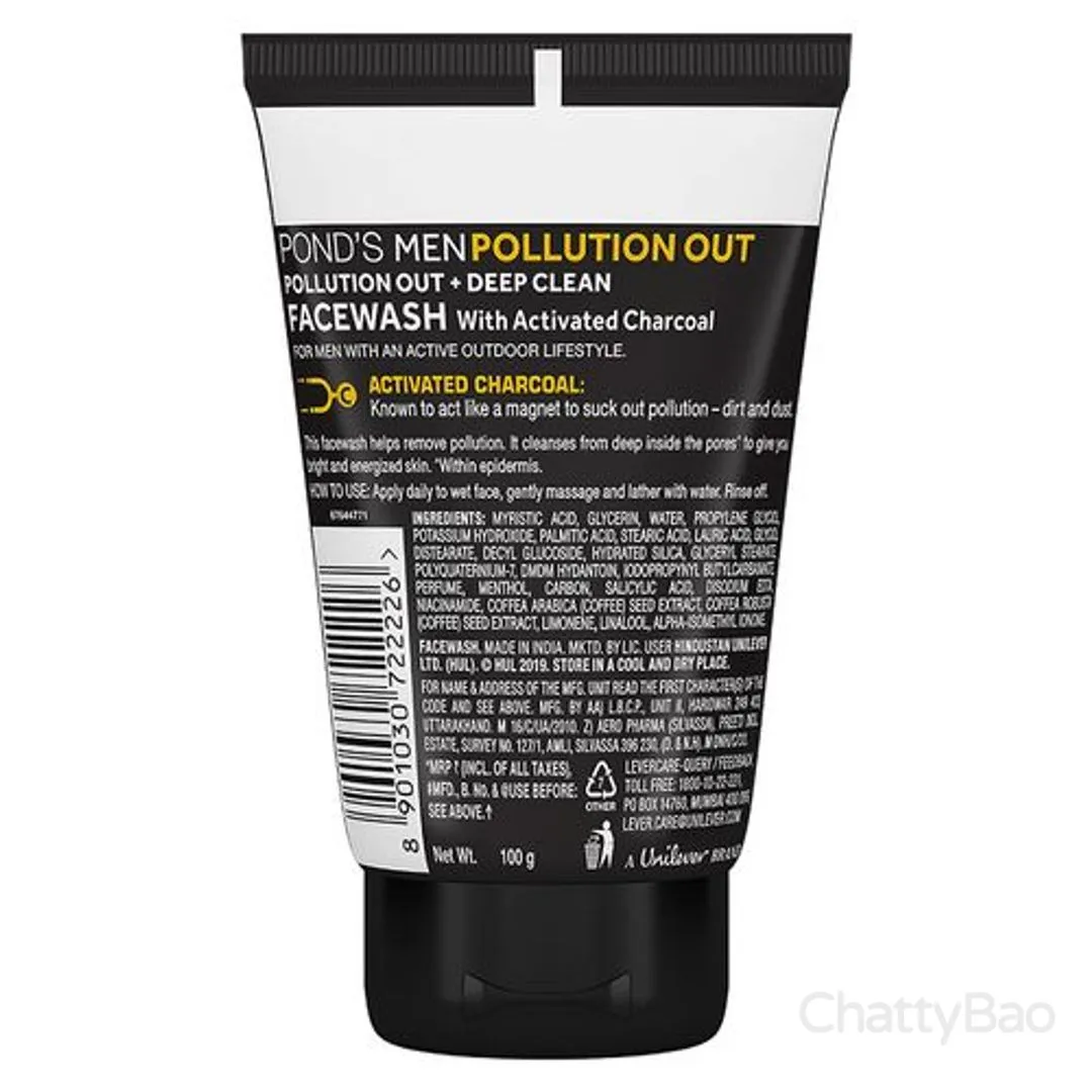 Ponds Men - Pollution Out Deep Clean Face Wash 100 g view 2