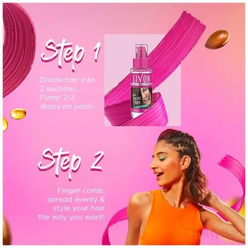 Livon Anti-Frizz Serum - For All Hair Types 20 ml view 4
