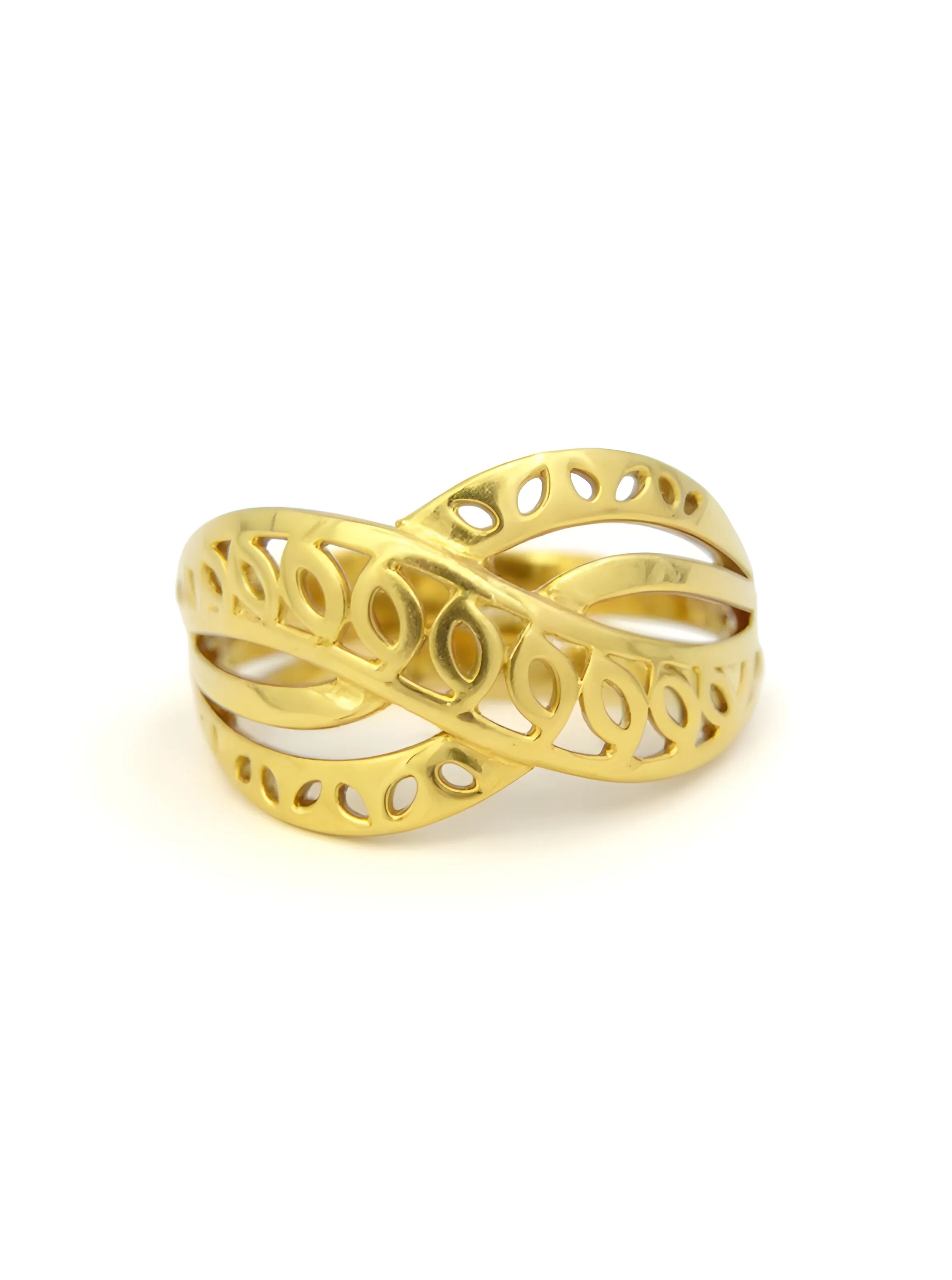 Gold Filigree Band Ring view 2