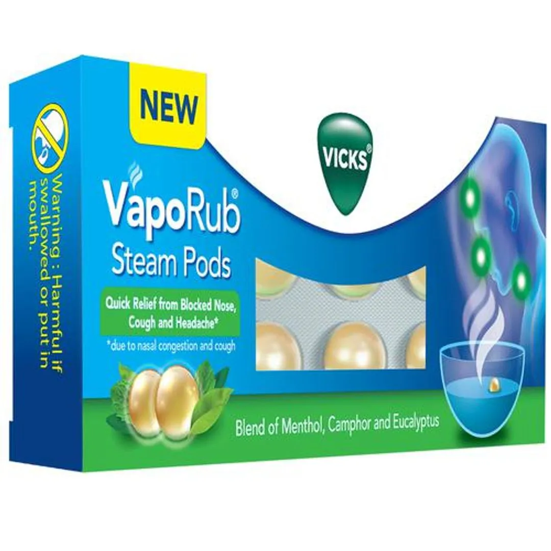 Vicks Vaporub Steampods  For Steam Inhalation 10 Pieces view 2