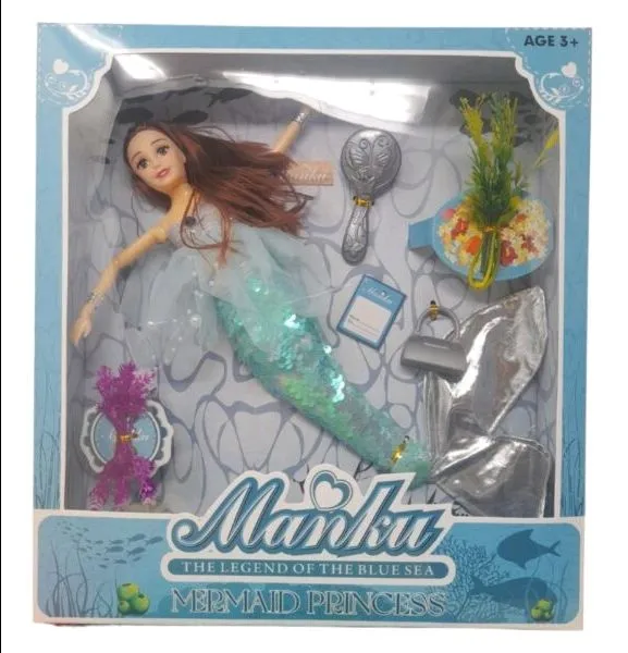 Manku Mermaid Princess Doll, 3+, 1 Pcs view 2