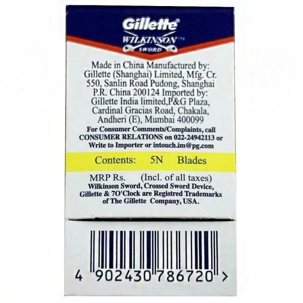 Gillette Wilkinson Sword 5 Blades view 2