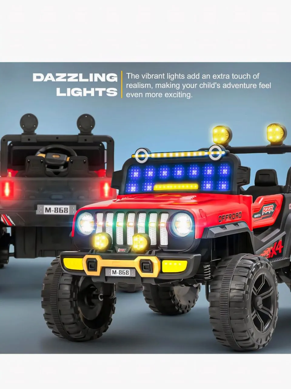 Baybee Off-Road Jeep Red view 4