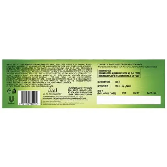 Lipton Green Tea Honey Lemon Tea Bags 100 Pcs view 2