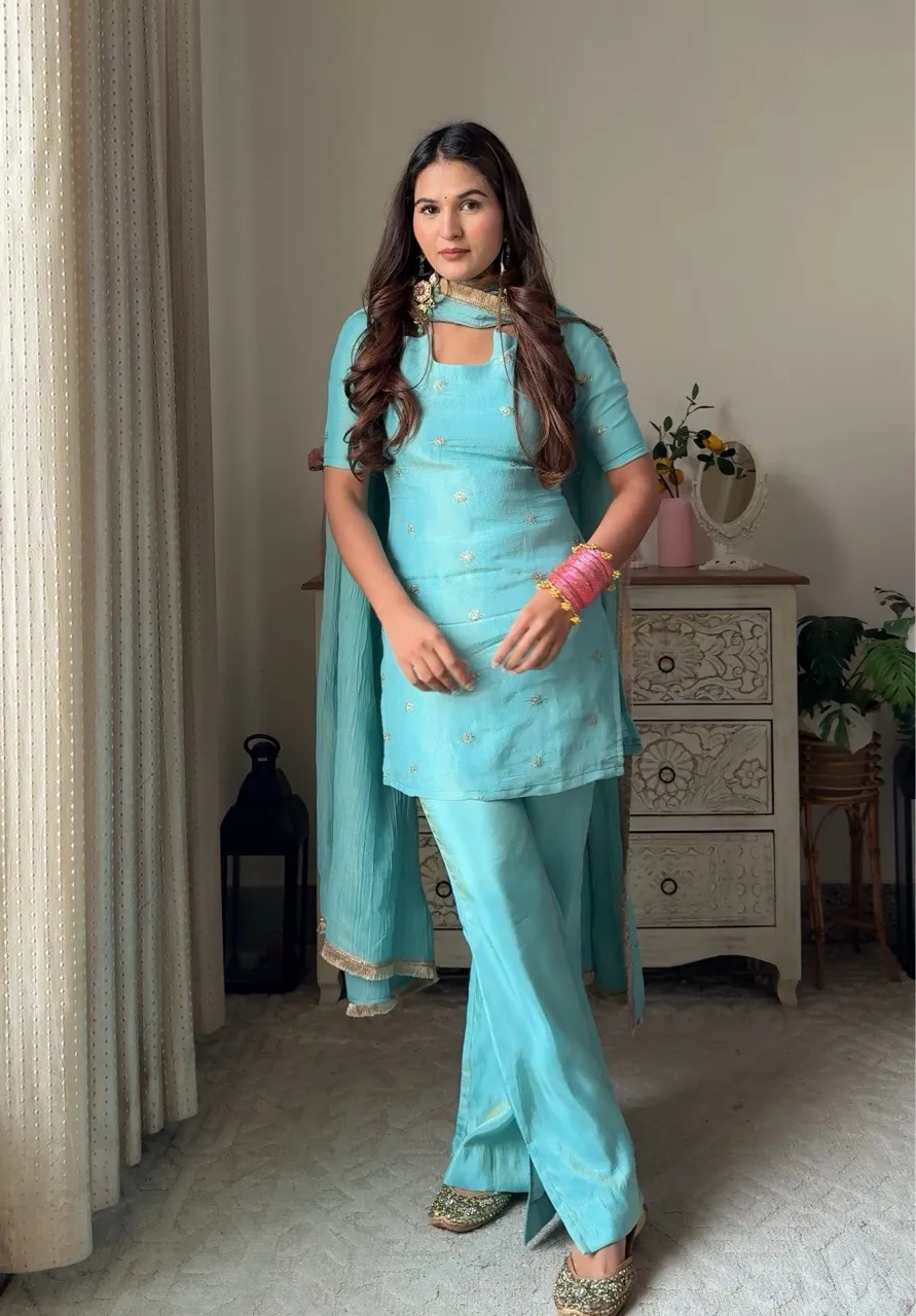 ‘Gulnoor’ Sky Blue view 2