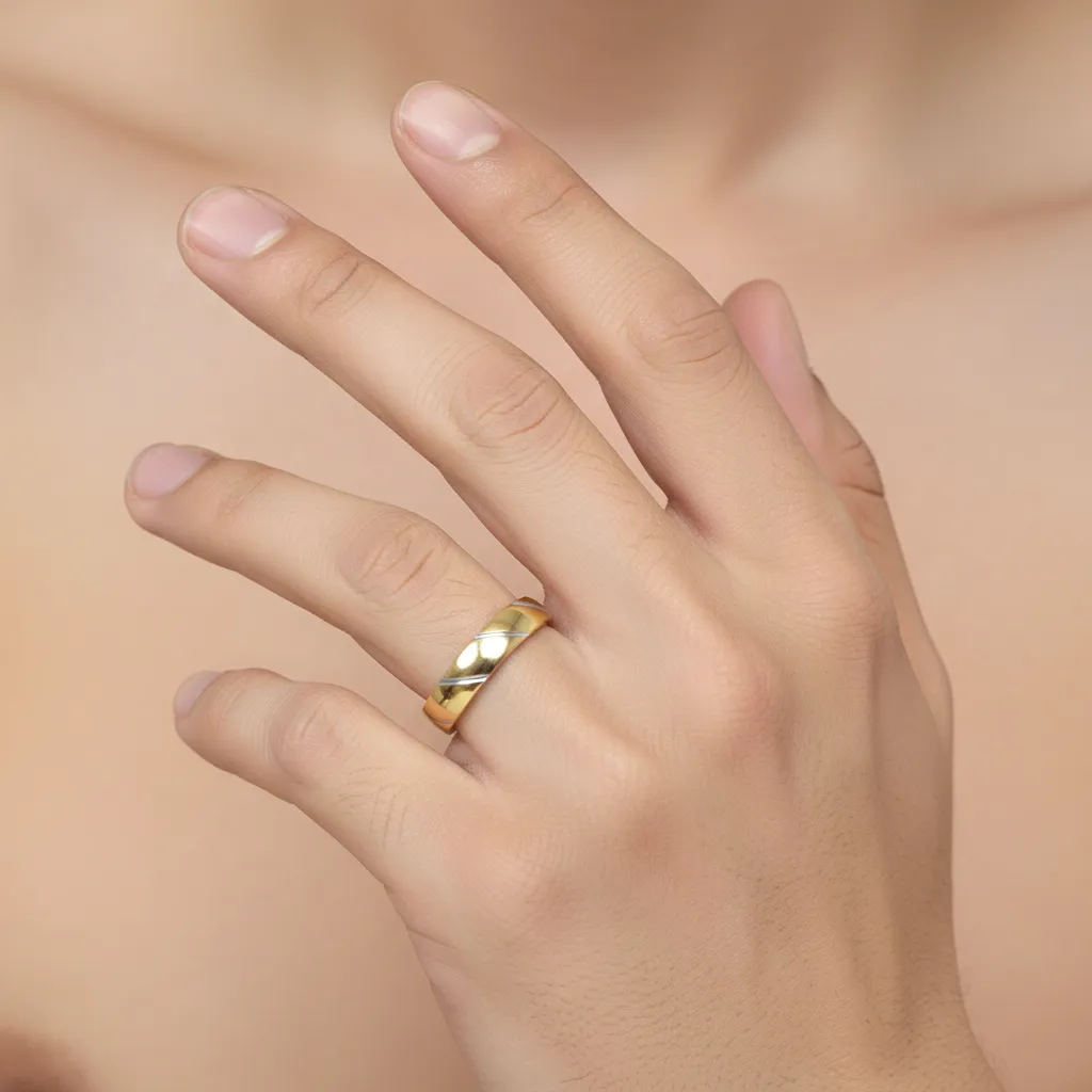 Gold Band Ring view 2