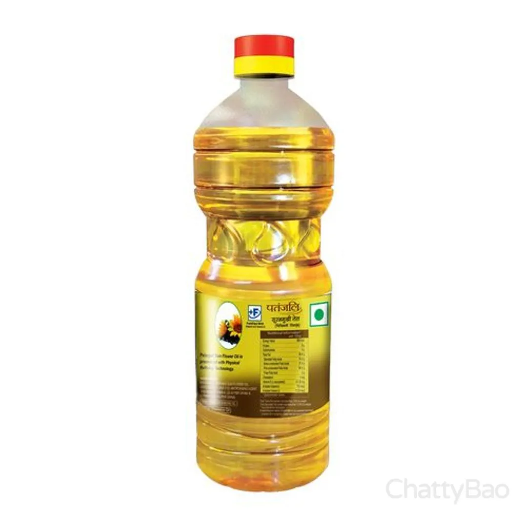 Patanjali Fortified Sunflower Oil Bottle 1 L view 2