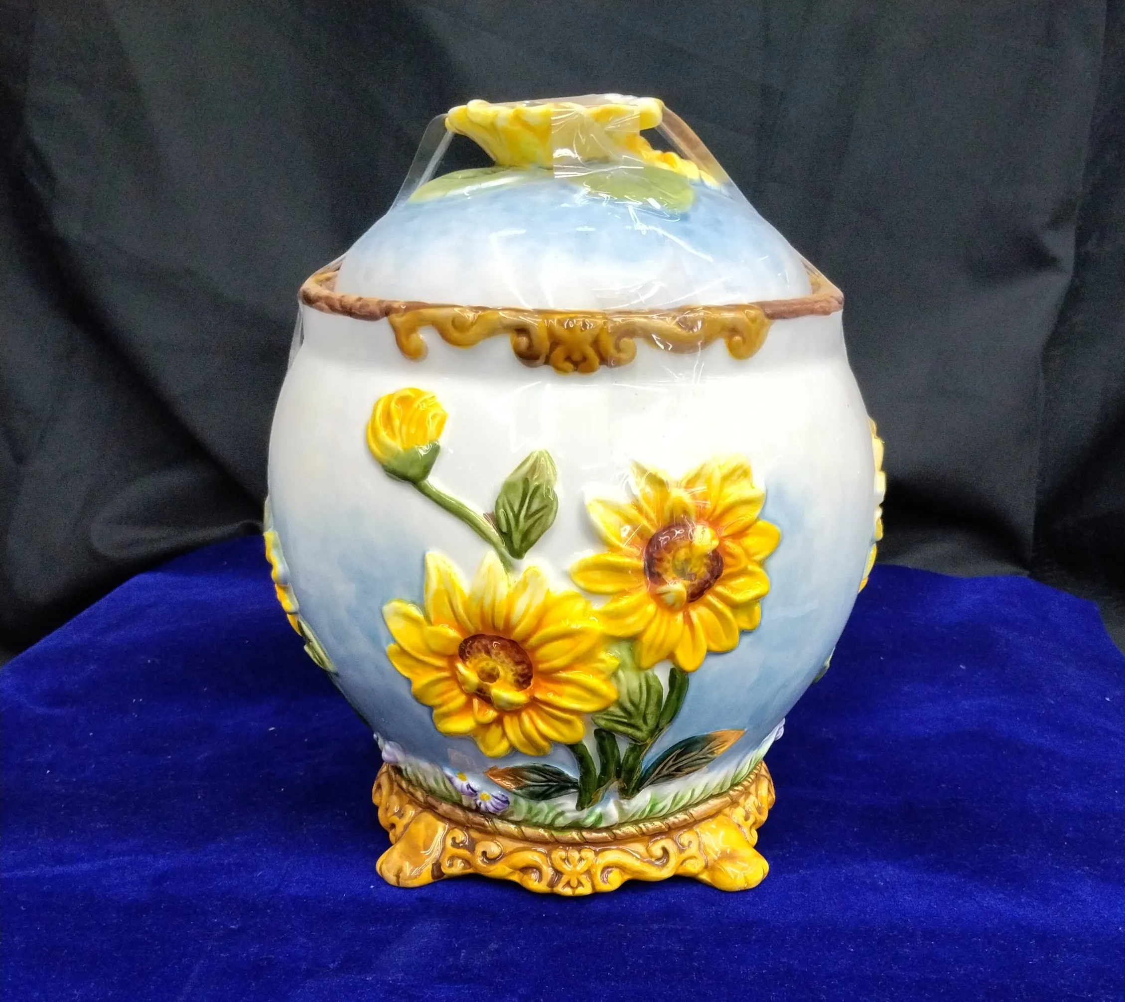 Sunflower Ceramic Jar view 2
