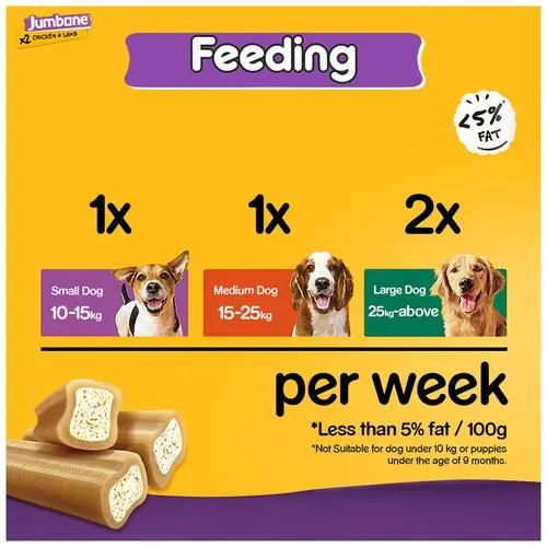 Pedigree Jumbone Dog Treat - Chicken & Lamb Flavour 180 g view 4