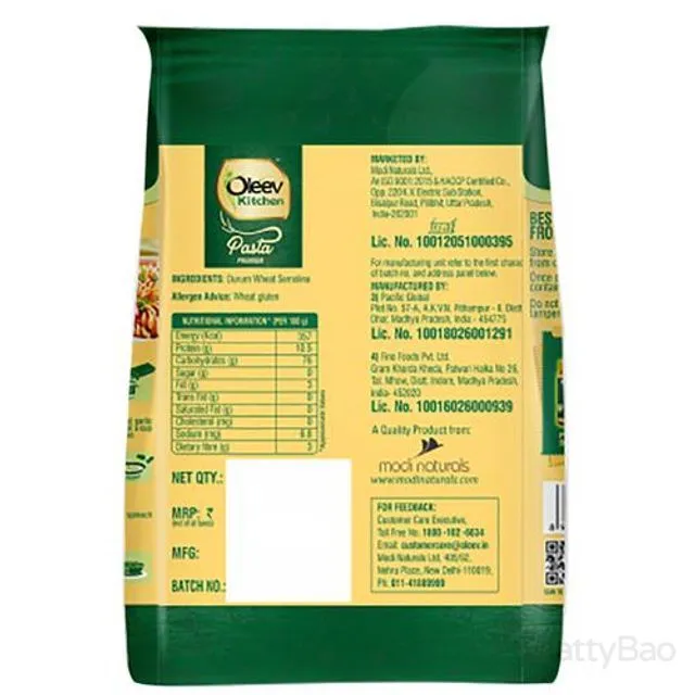 Oleev Kitchen Premium Fusilli Pasta 400 g view 2