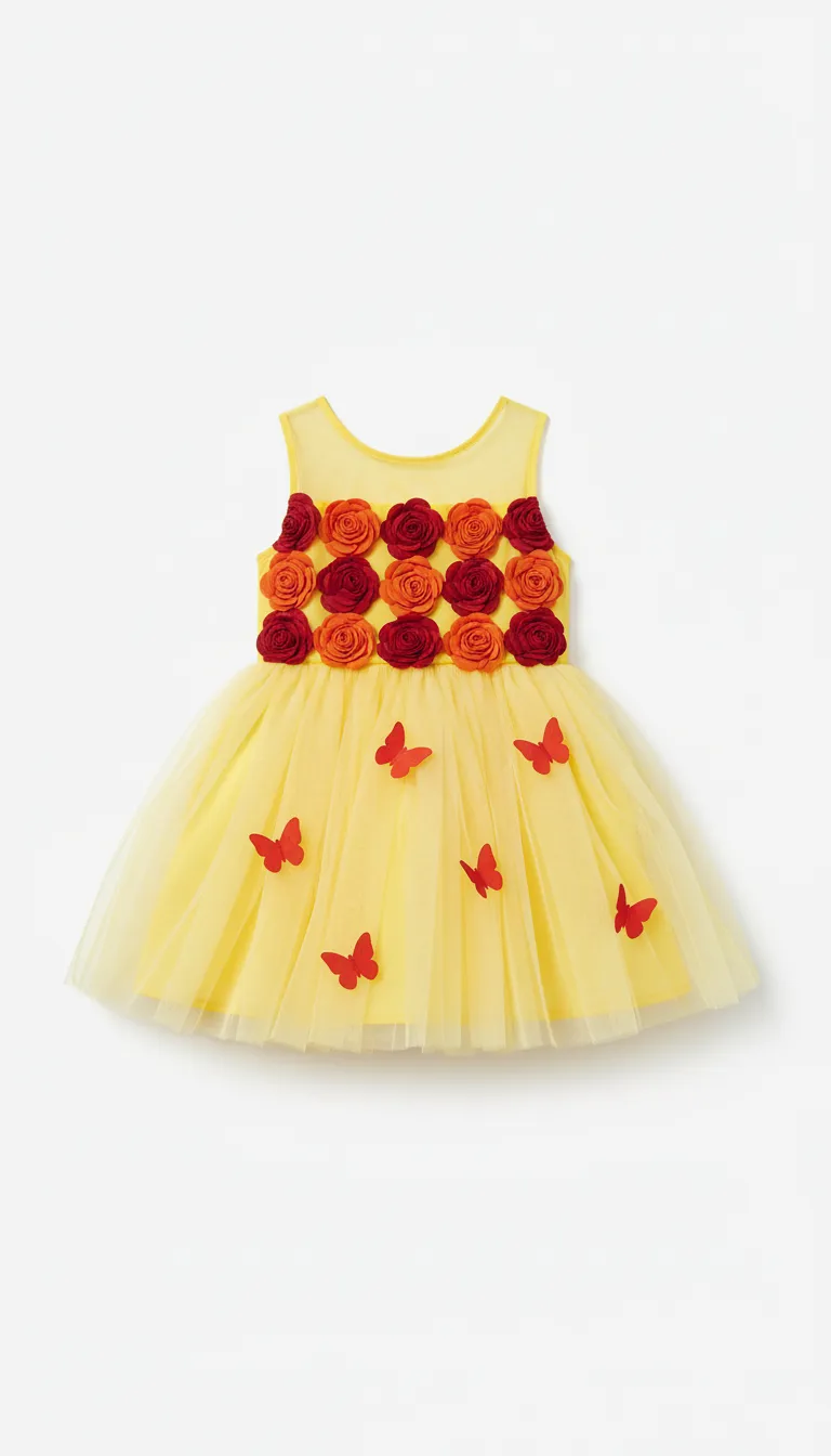 Girls Floral Frock view 2