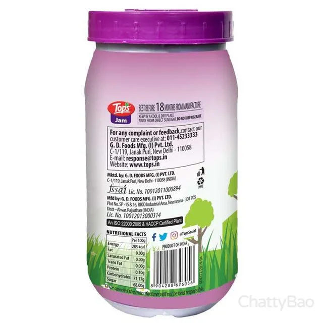 Tops Mixed Fruit Jam 875 g view 2