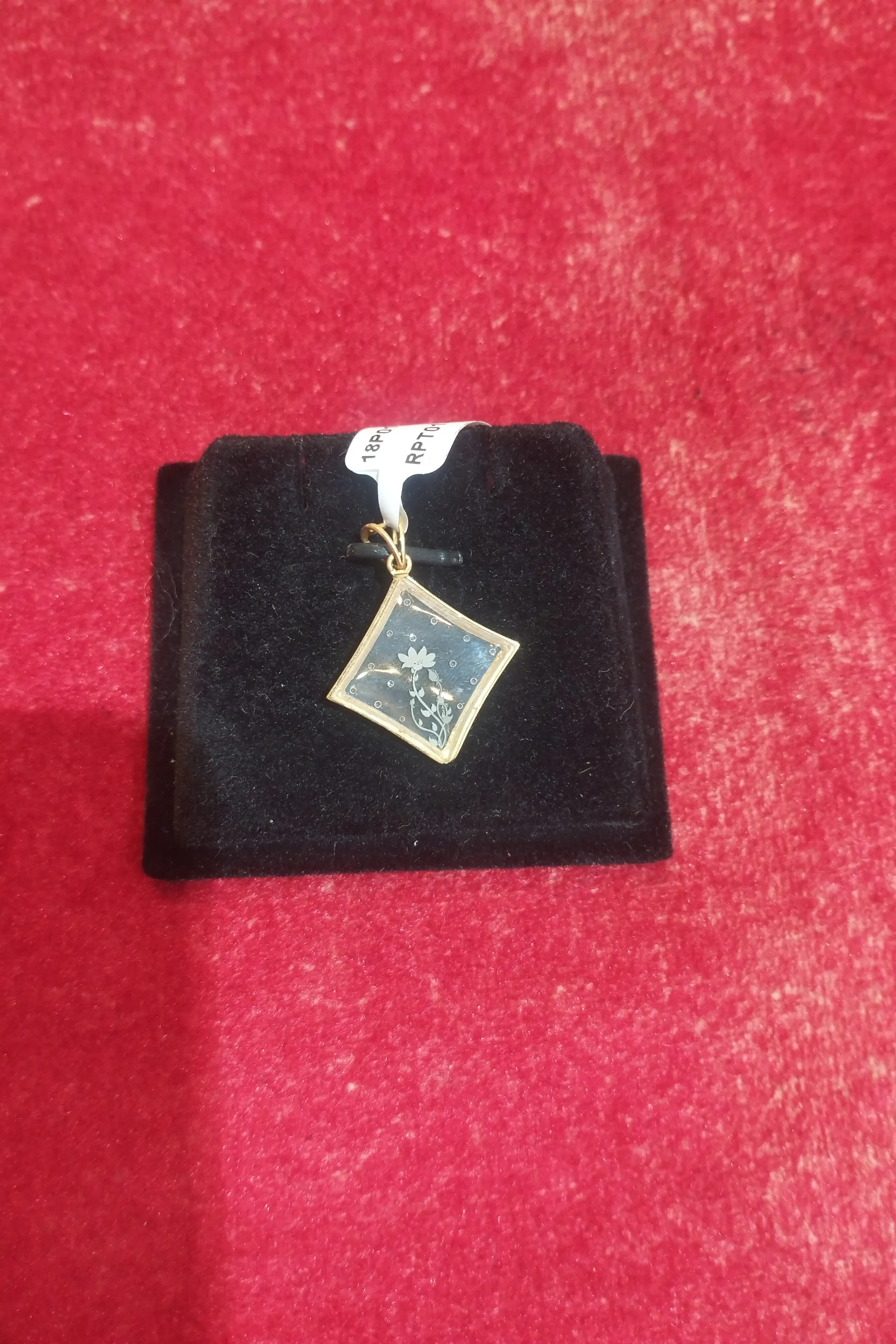 Floral Square Pendant view 2