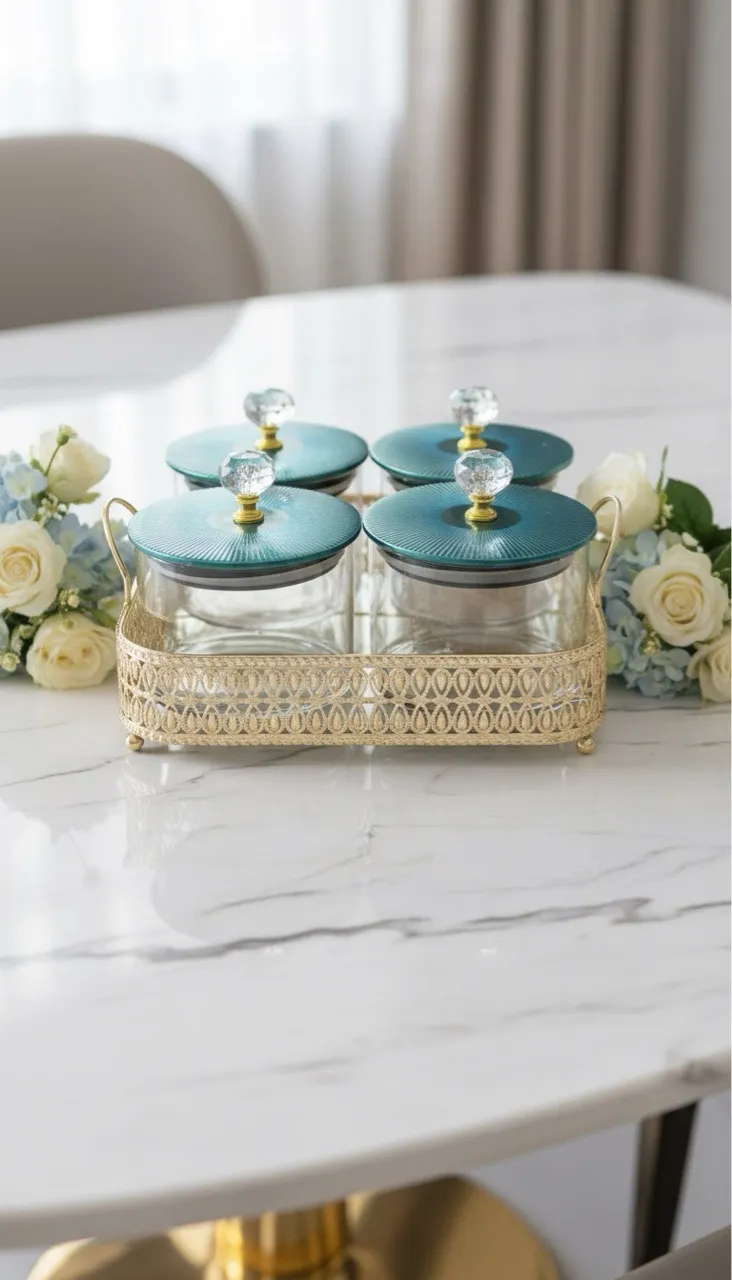 Decorative Glass Jar Set 1 view 2