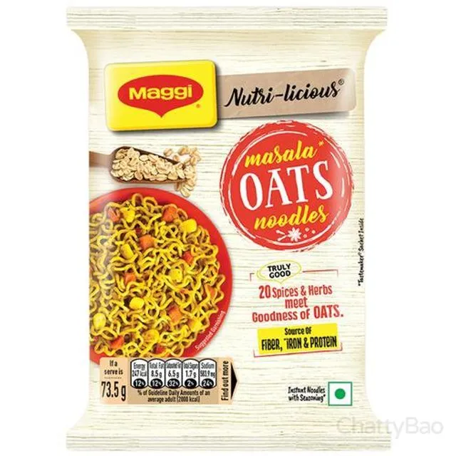 Maggi Masala Oats Noodles 73.5 g view 2