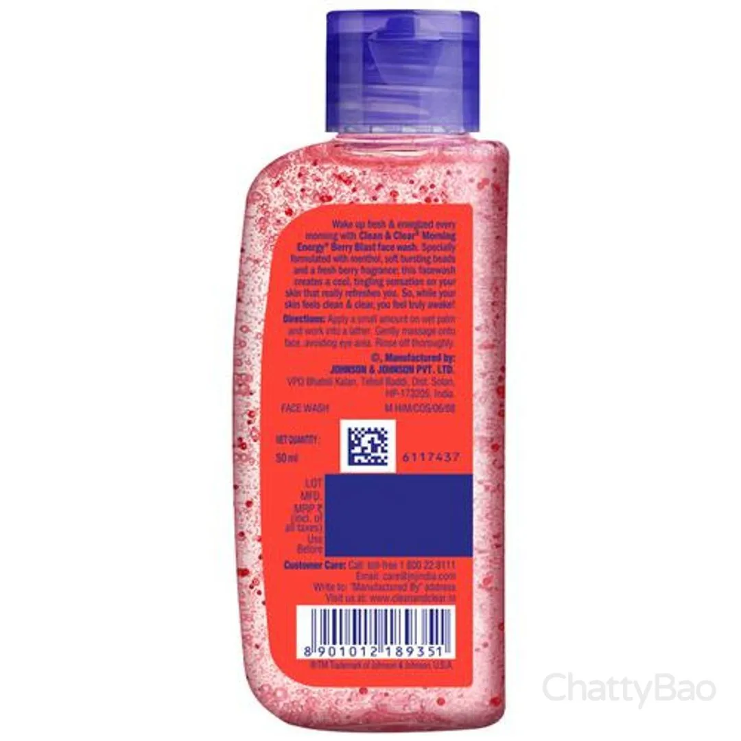 Clean & Clear Morning Energy Face Wash - Berry Blast 50 ml view 2