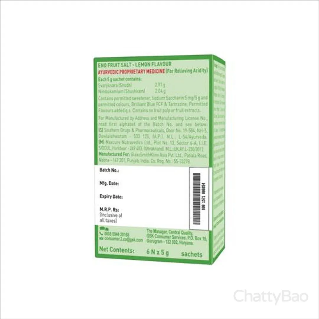 Eno Fruit Salt - Lemon (6 x 30 g) view 2