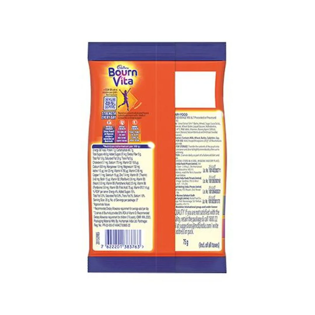 Cadbury Bournvita Chocolate Nutrition Drink Pouch 75 g view 2