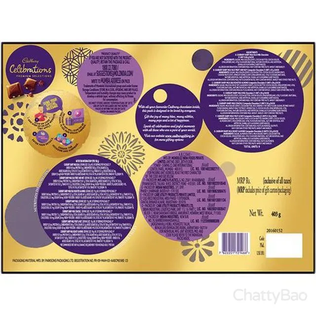 Cadbury Celebrations Premium Selections Assorted Chocolates - Gift Pack 403 g view 3
