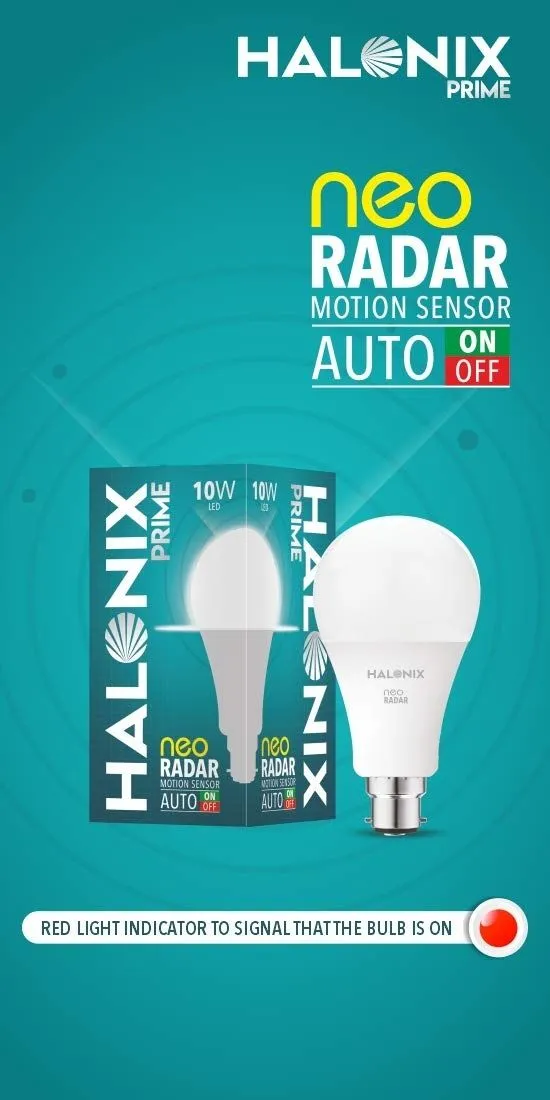 Halonix Neo Radar 10W LED Bulb view 4