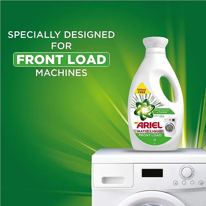 Ariel Matic Liquid Detergent Front Load 2 L + 500ml Free view 6