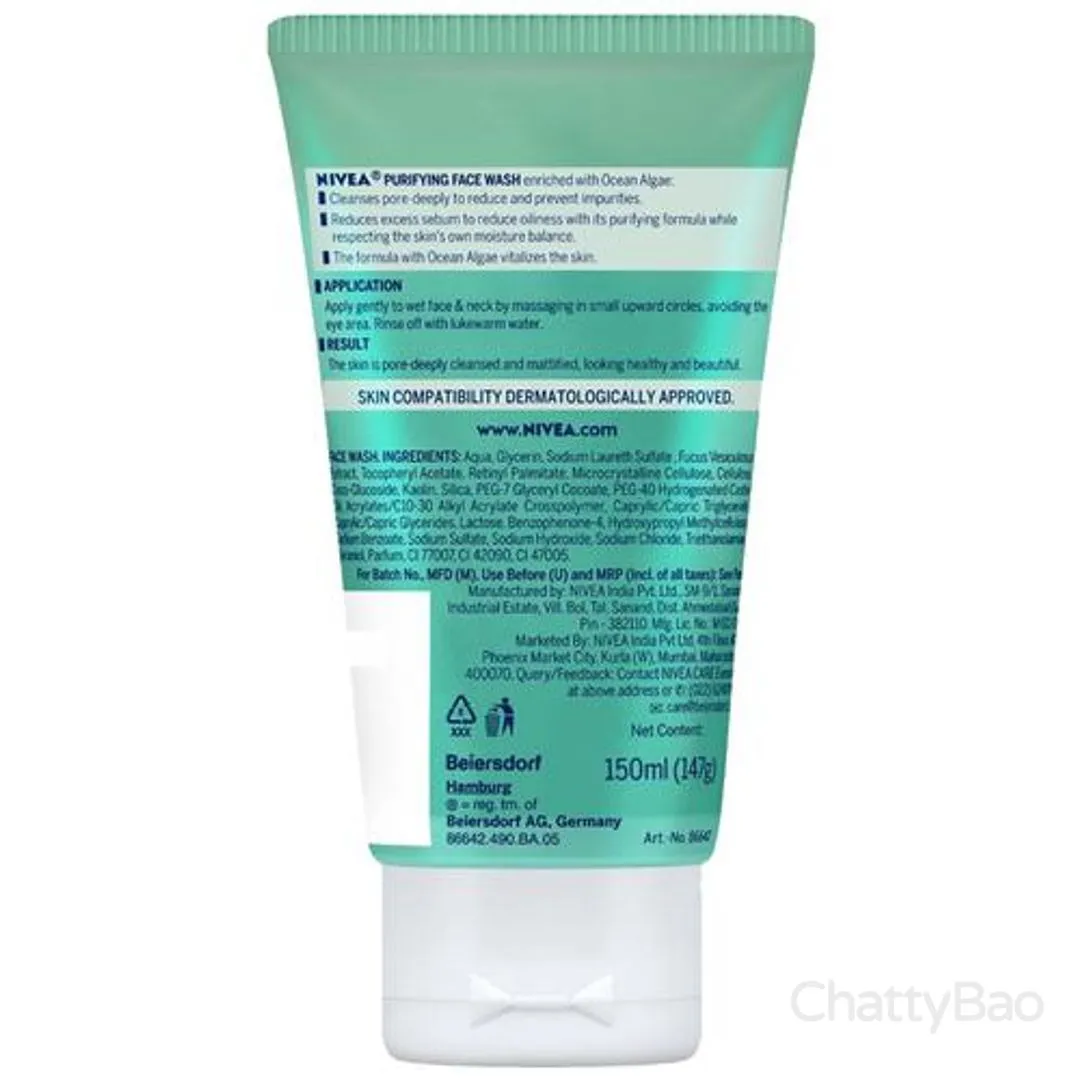 NIVEA Purifying Face Wash 150 g view 2