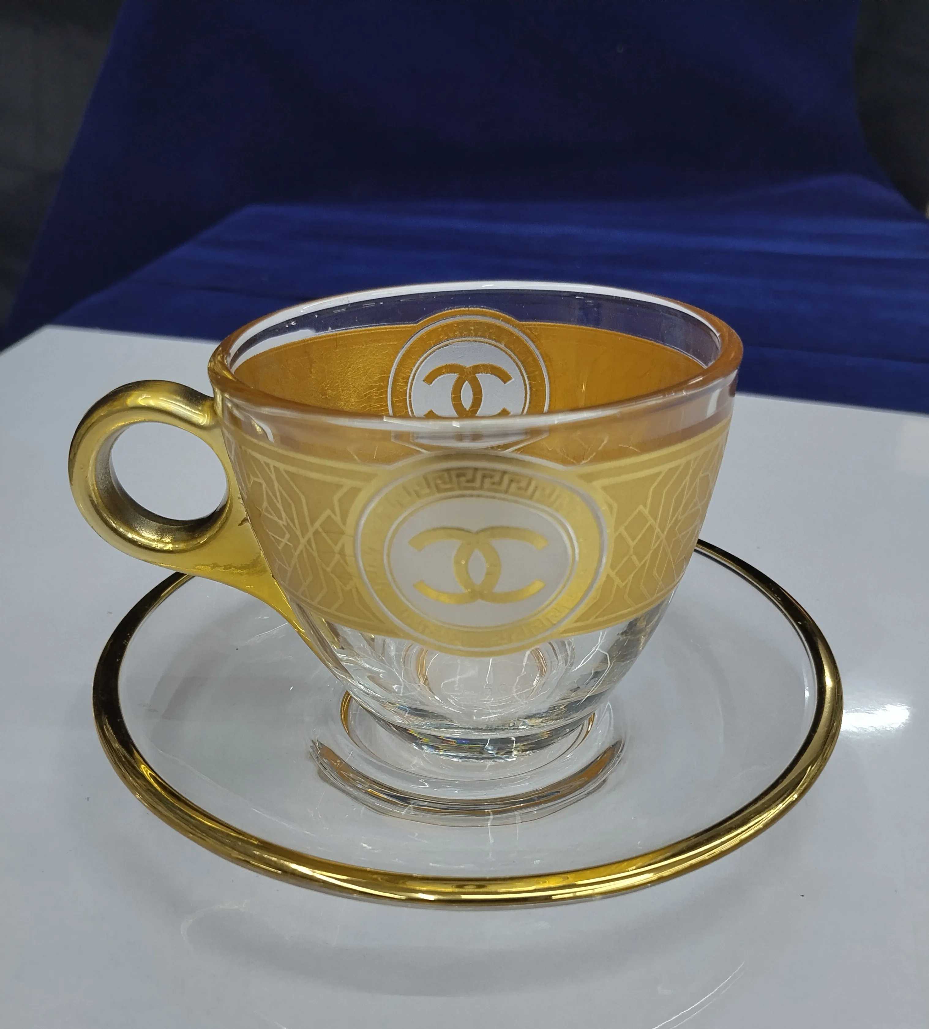 Gold Detailed Cup and Saucer view 2