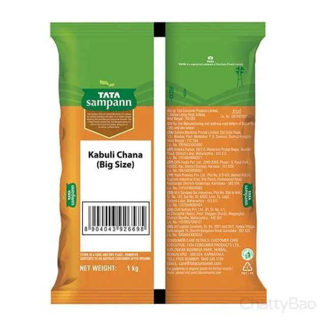 Tata Sampann Kabuli Chana/Chole 1 Kg view 2