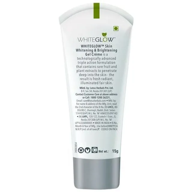 Lotus Herbals WhiteGlow Skin Whitening & Brightening Gel Creme - SPF 25 PA+++ 15 g view 2