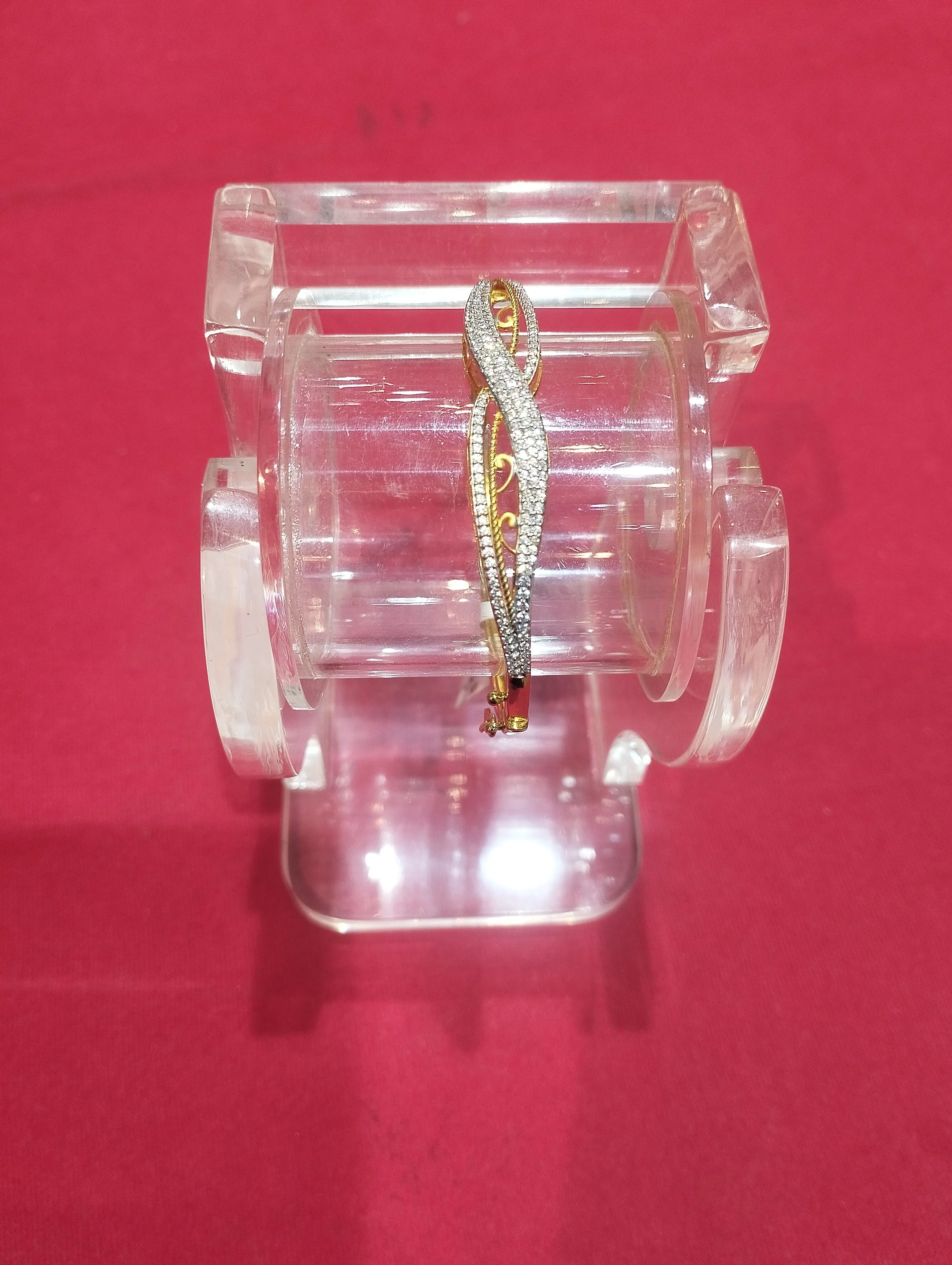 Gold Diamond Bangle view 2