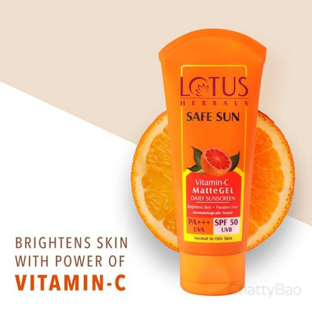 Lotus Herbals Safe Sun - Vitamin C Matte Gel Daily Sunscreen Spf 50 PA+++ Oily Skin 100 g view 2