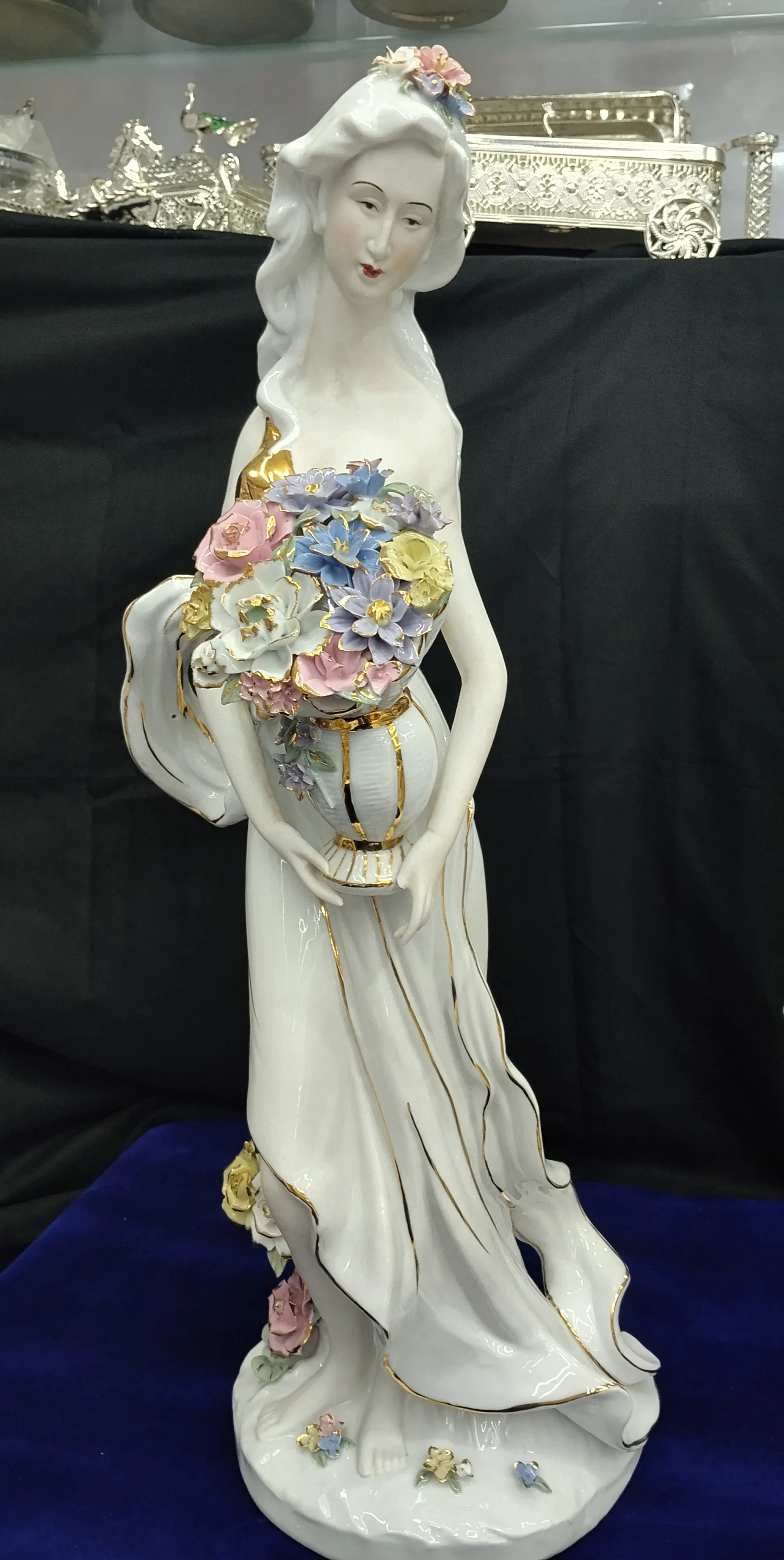 Porcelain Lady Statue 24inches height view 2