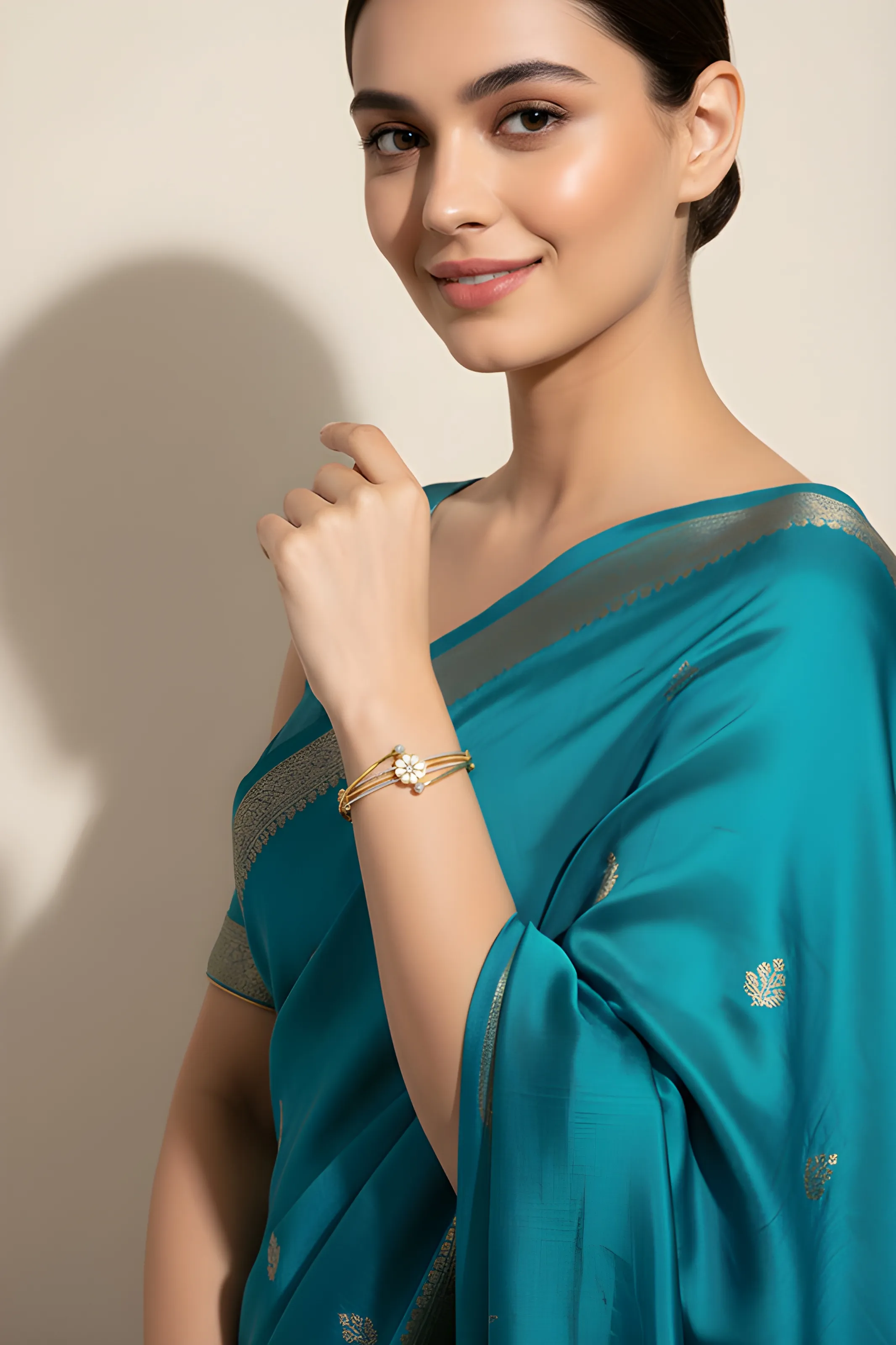 Gold Floral Bangles👌 view 2