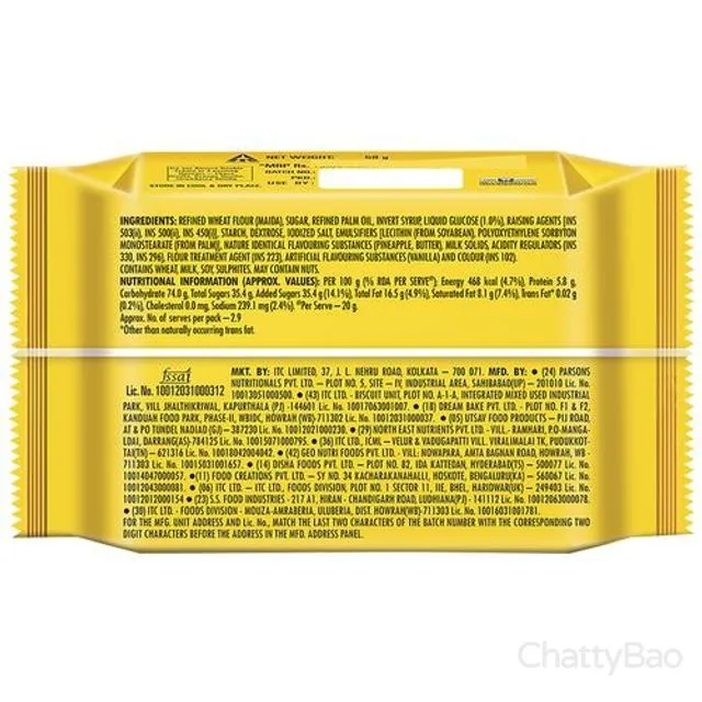 Sunfeast Bounce Biscuits - Pineapple Zing 58 g view 2