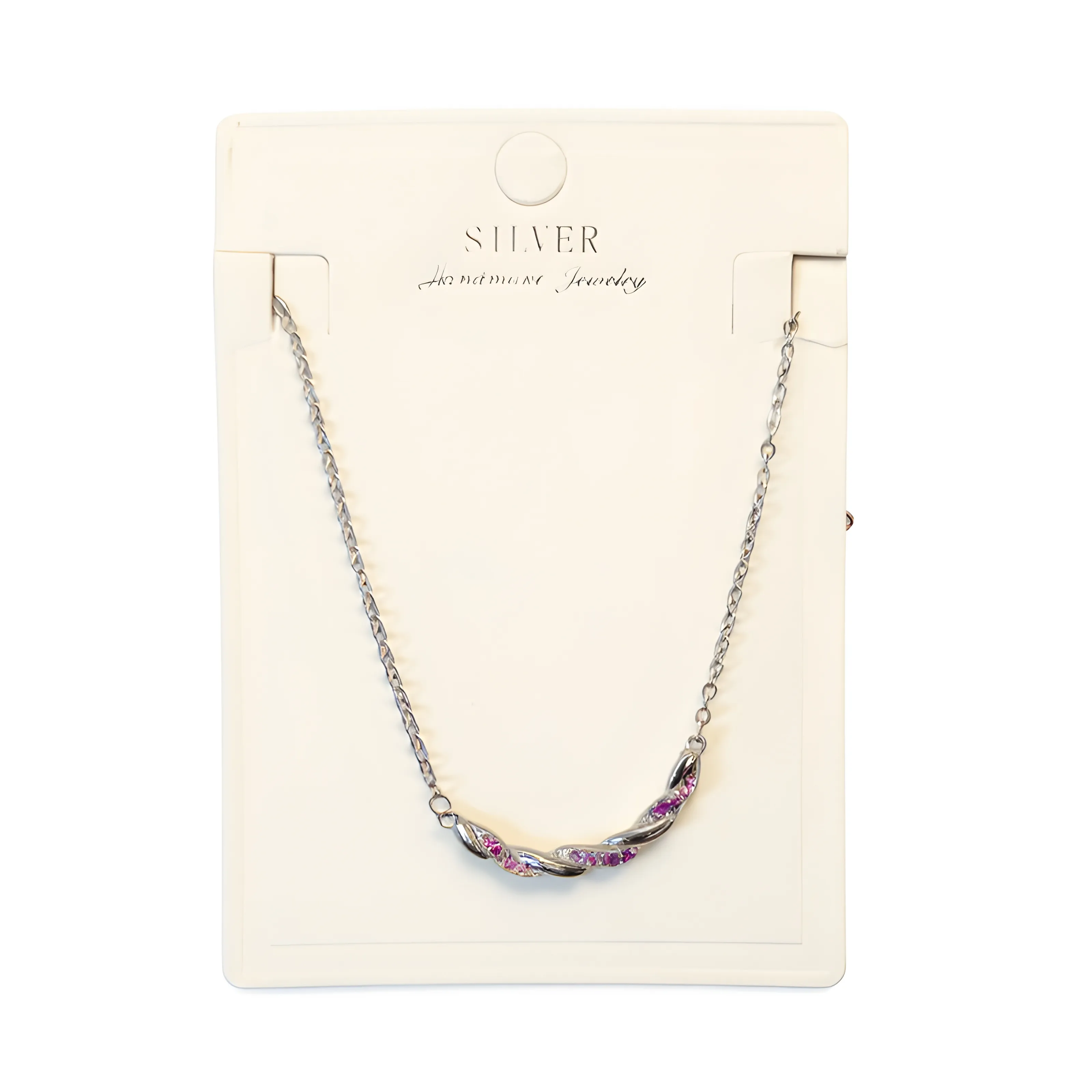 Silver Art Nouveau Necklace view 2