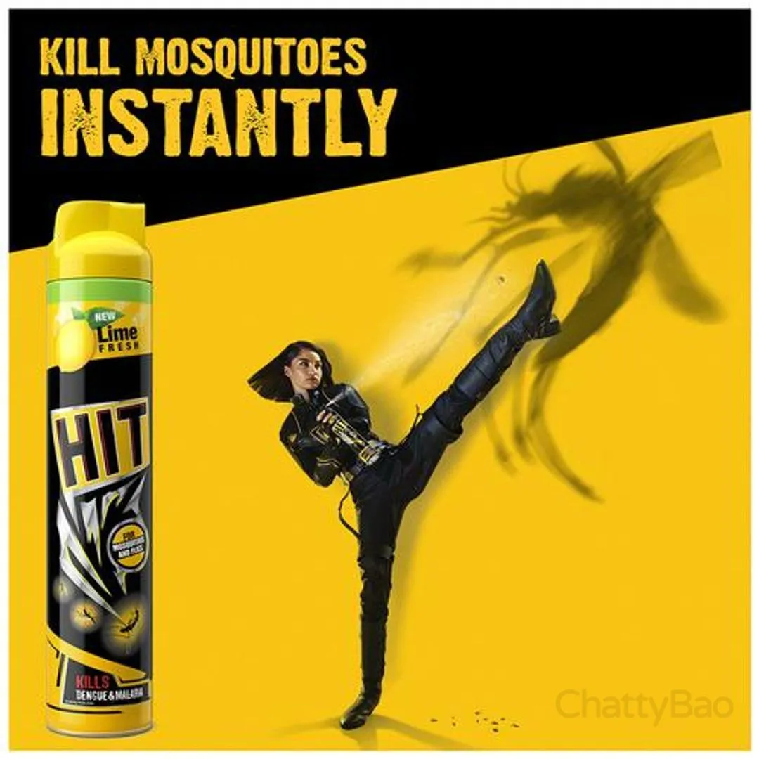 Hit Mosquito & Fly Killer Spray - Lime Fragrance 400 ml view 2