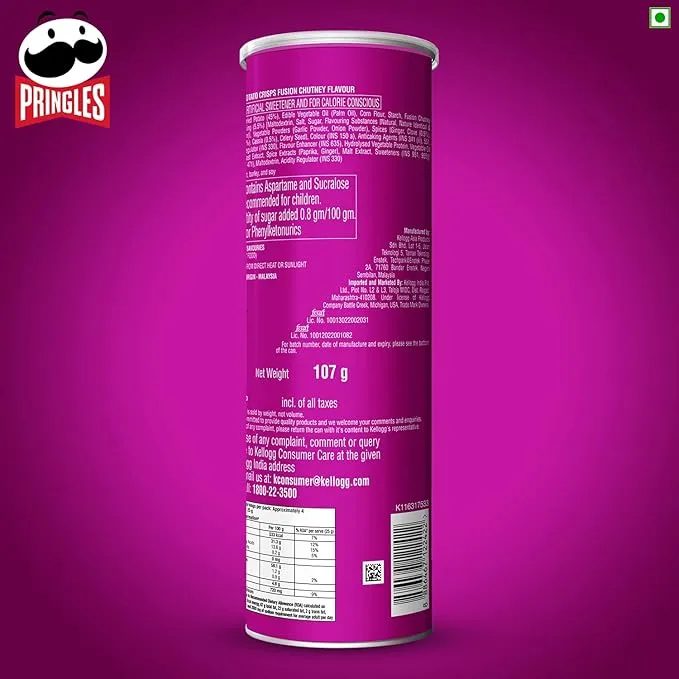 Pringles Potato Chips - Fusion Chutney Flavour 107 g view 2