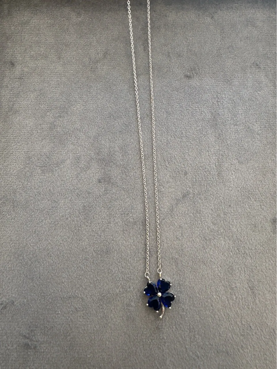 Sapphire Bloom Pendant Necklace view 2