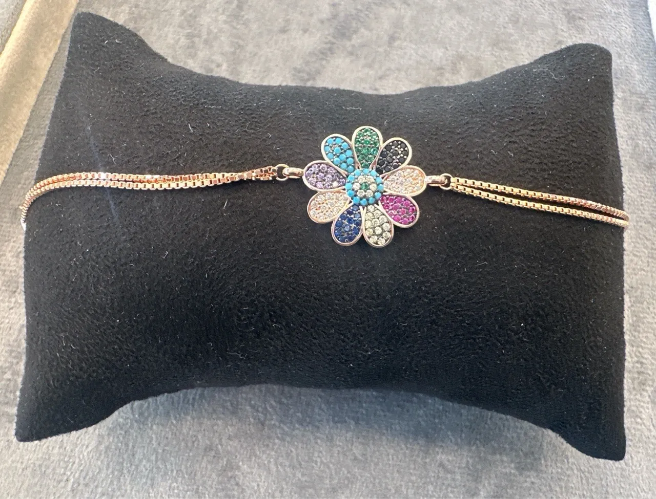 Floral Gemstone Bracelet view 3