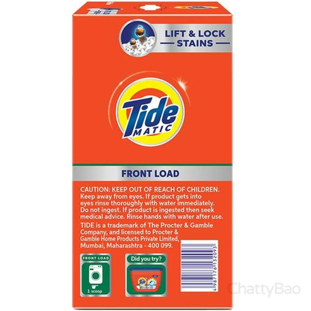 Tide Matic Detergent Powder - Front Load 3 Kg (2 Kg + 1 Kg Free) view 2