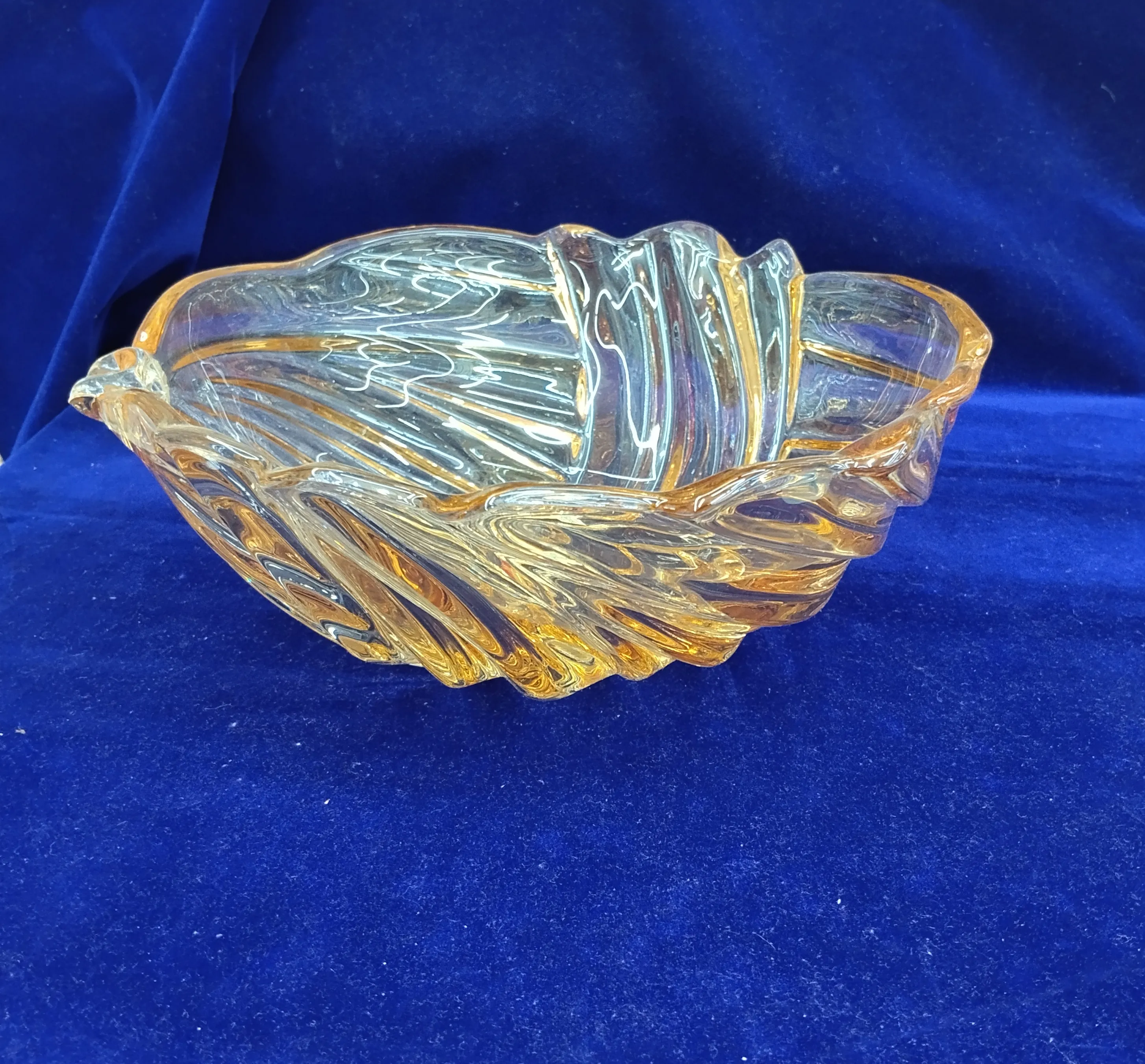 Amber Glass Bowl view 2