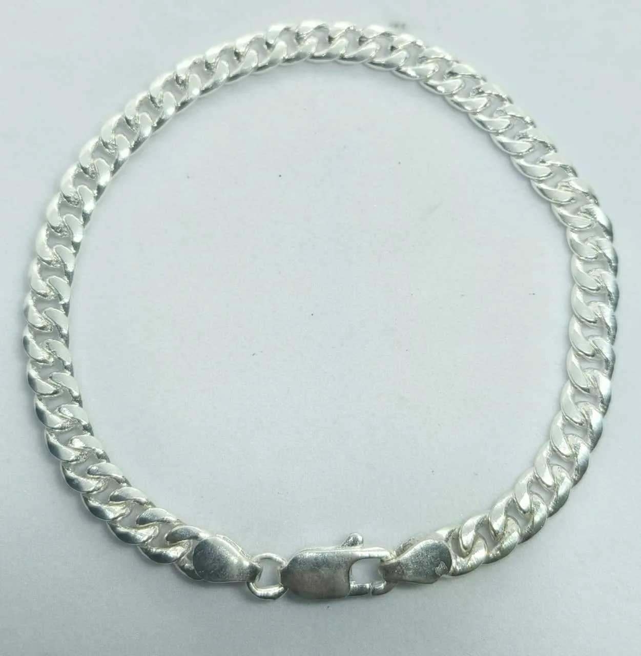 Silver Cuban Link Bracelet (AVBR-10) view 2