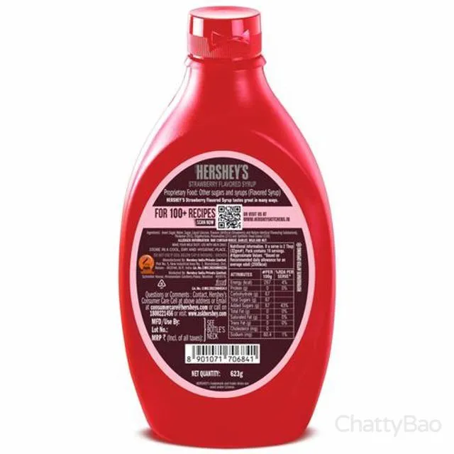 Hersheys Strawberry Syrup 623 g view 2