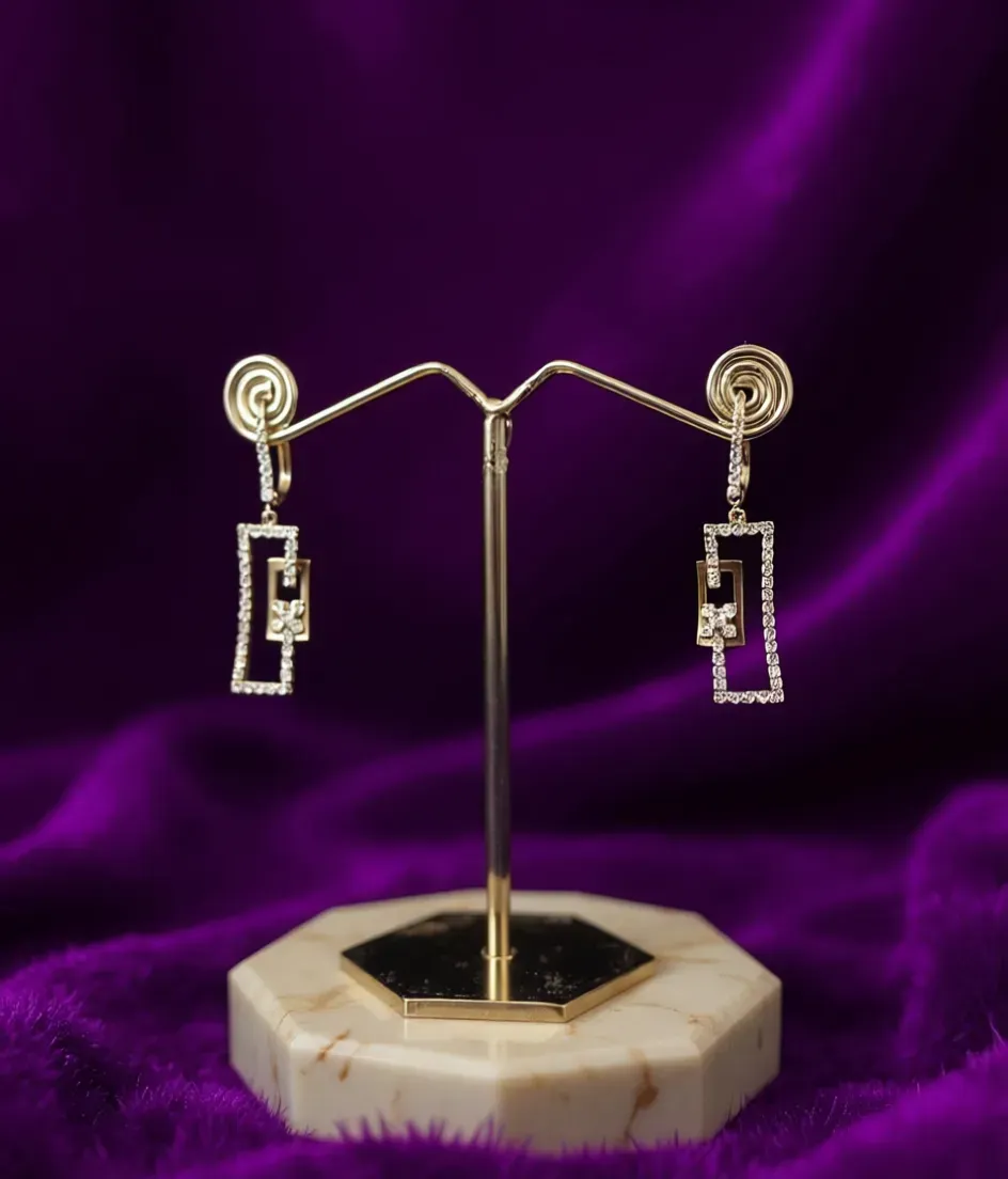 Diamond Earrings . view 2