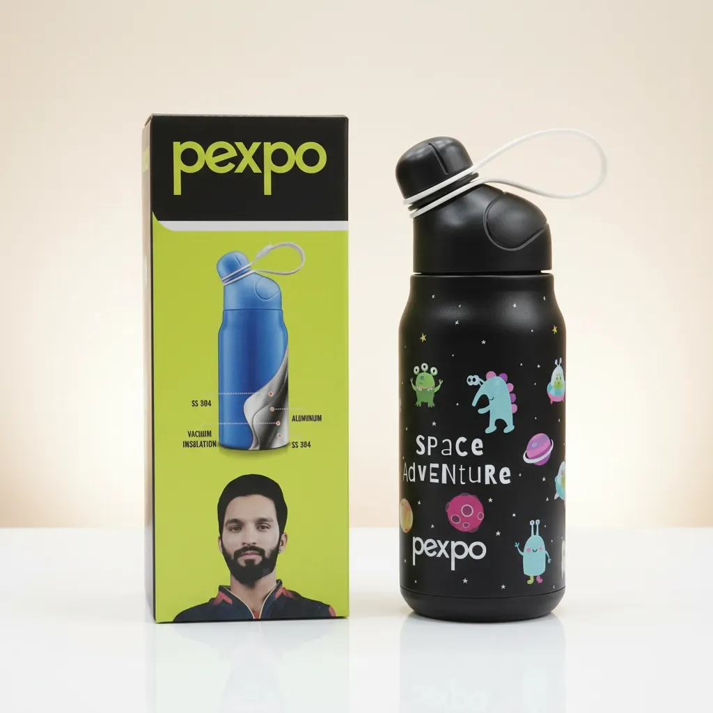 Space Adventure Water Bottle Black view 3