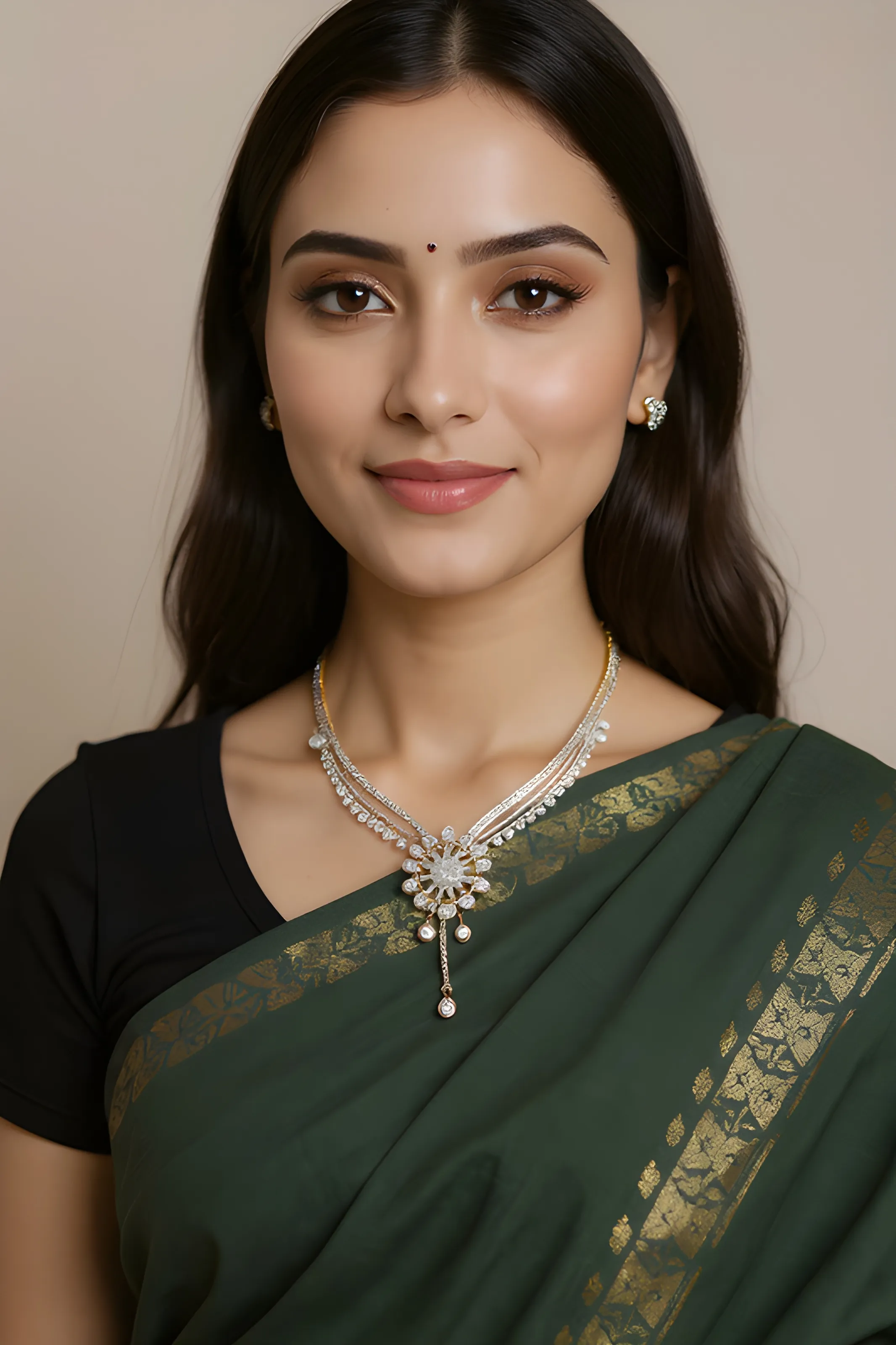 Floral Diamond Mangalsutra view 2