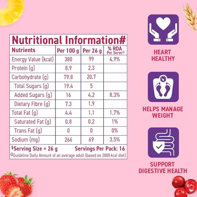 Bagrrys Healthy Crunch Nutty Fruity Muesli with Seed & Berries 425 g view 3