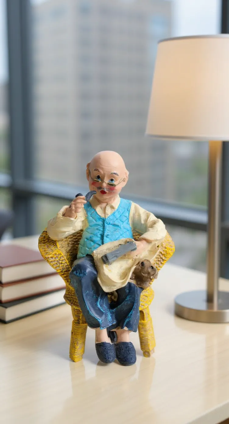 Porcelain Elderly Couple Figurines view 5