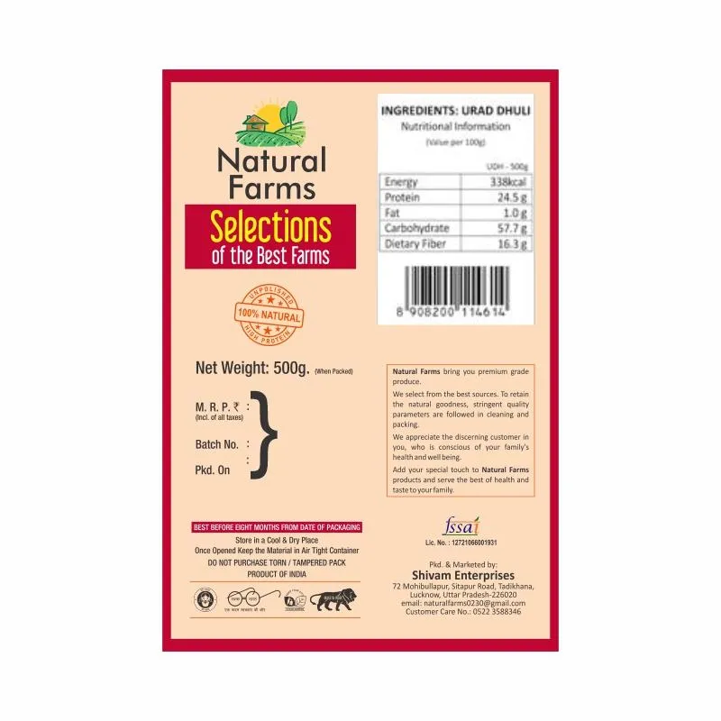 Natural Farms Dhuli Urad Dal 500 g view 2